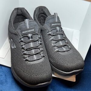 Skechers black Mesh Sneakers